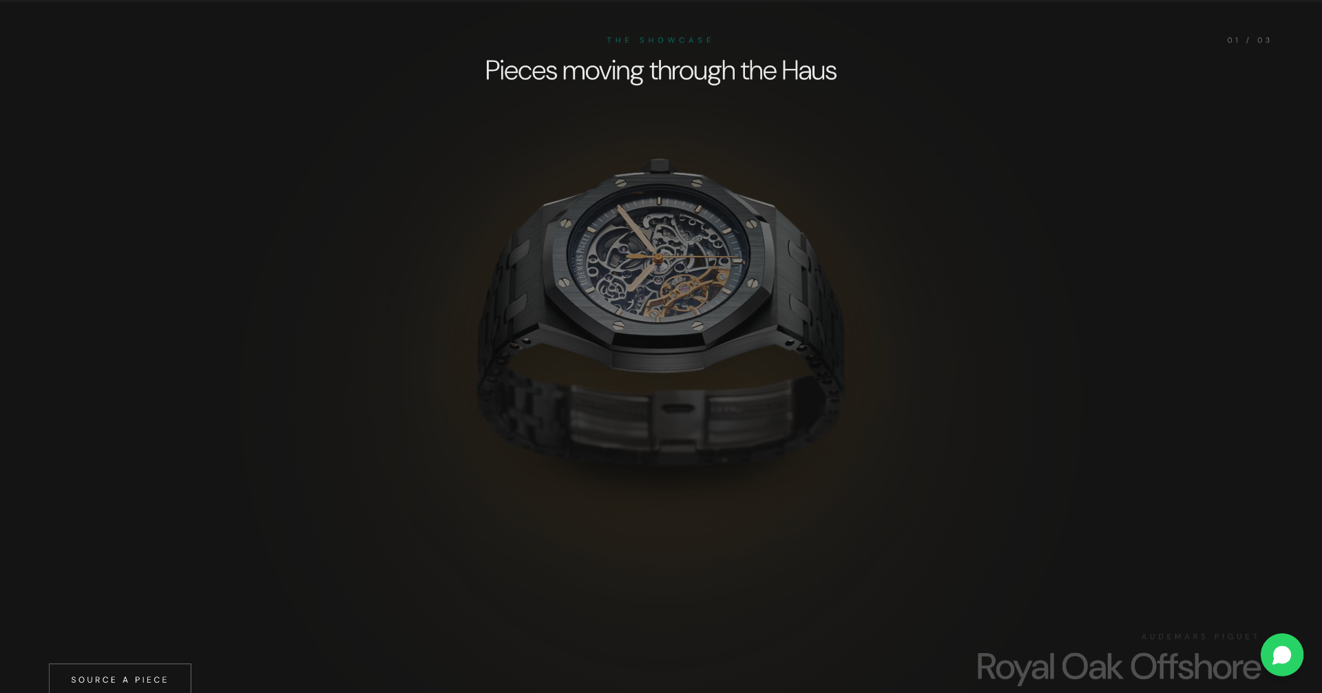 The Showcase, pieces moving through the Haus, AP Royal Oak Offshore feature.