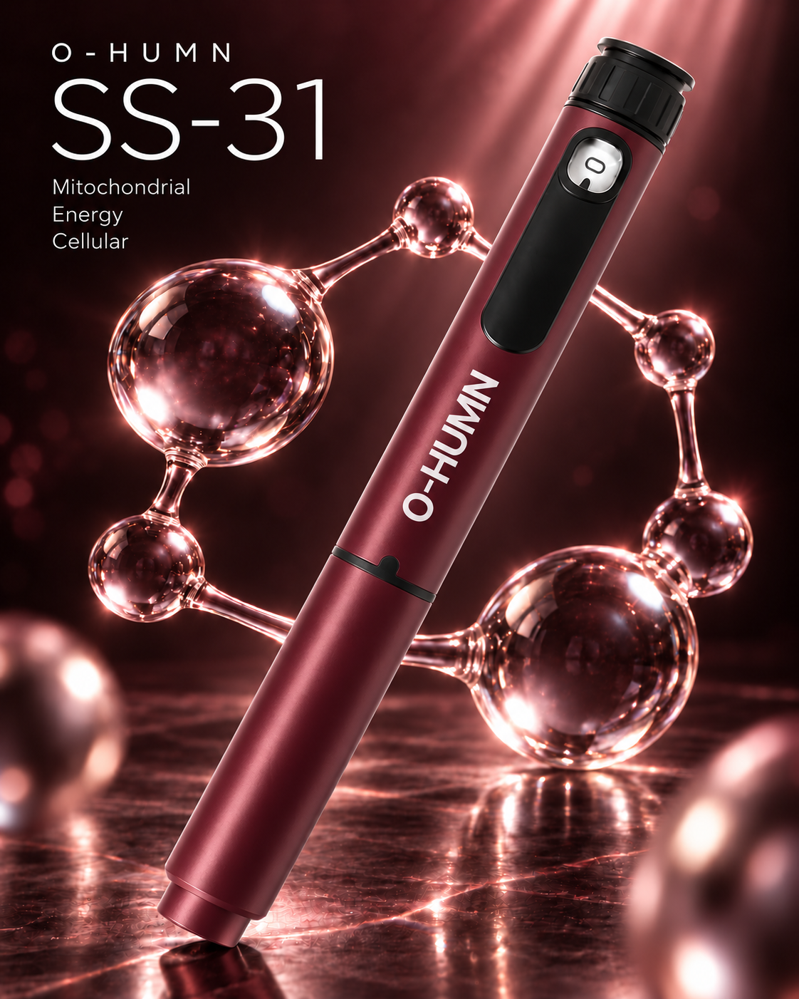 O-HUMN SS-31 advertising creative in burgundy.