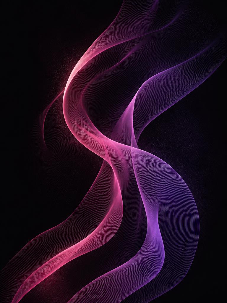 Abstract flowing pink and violet gradient waves